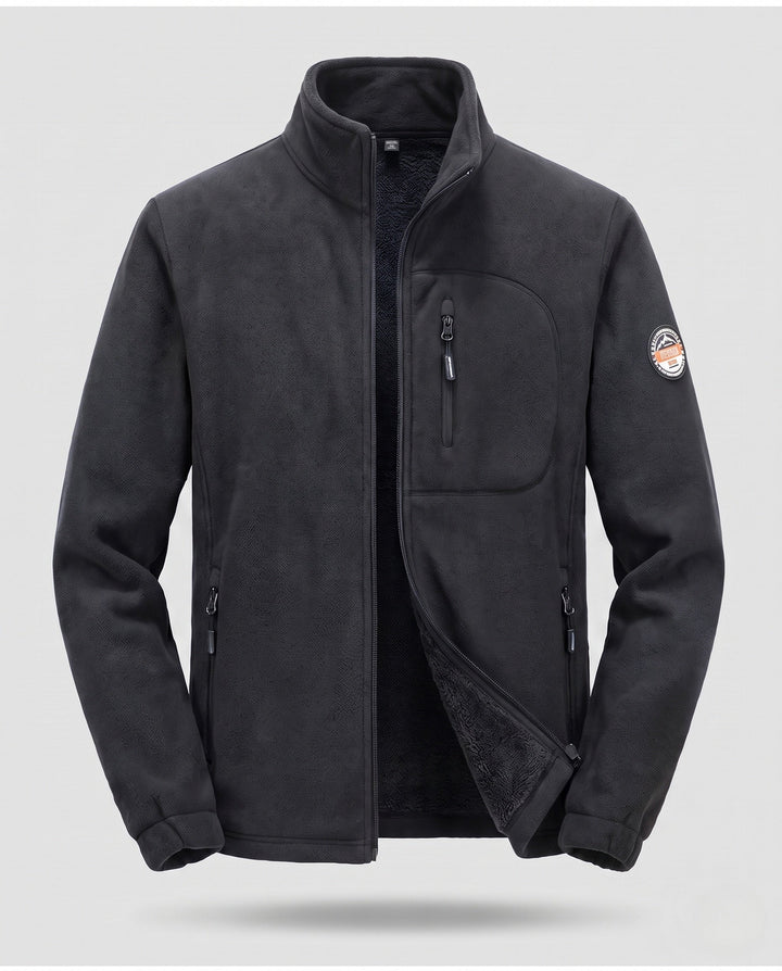 Herr Fleece Jacka med Hög Krage