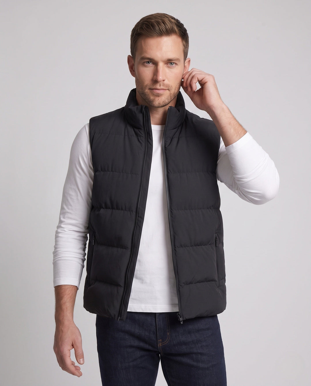 Herr Modern Quiltad Väst