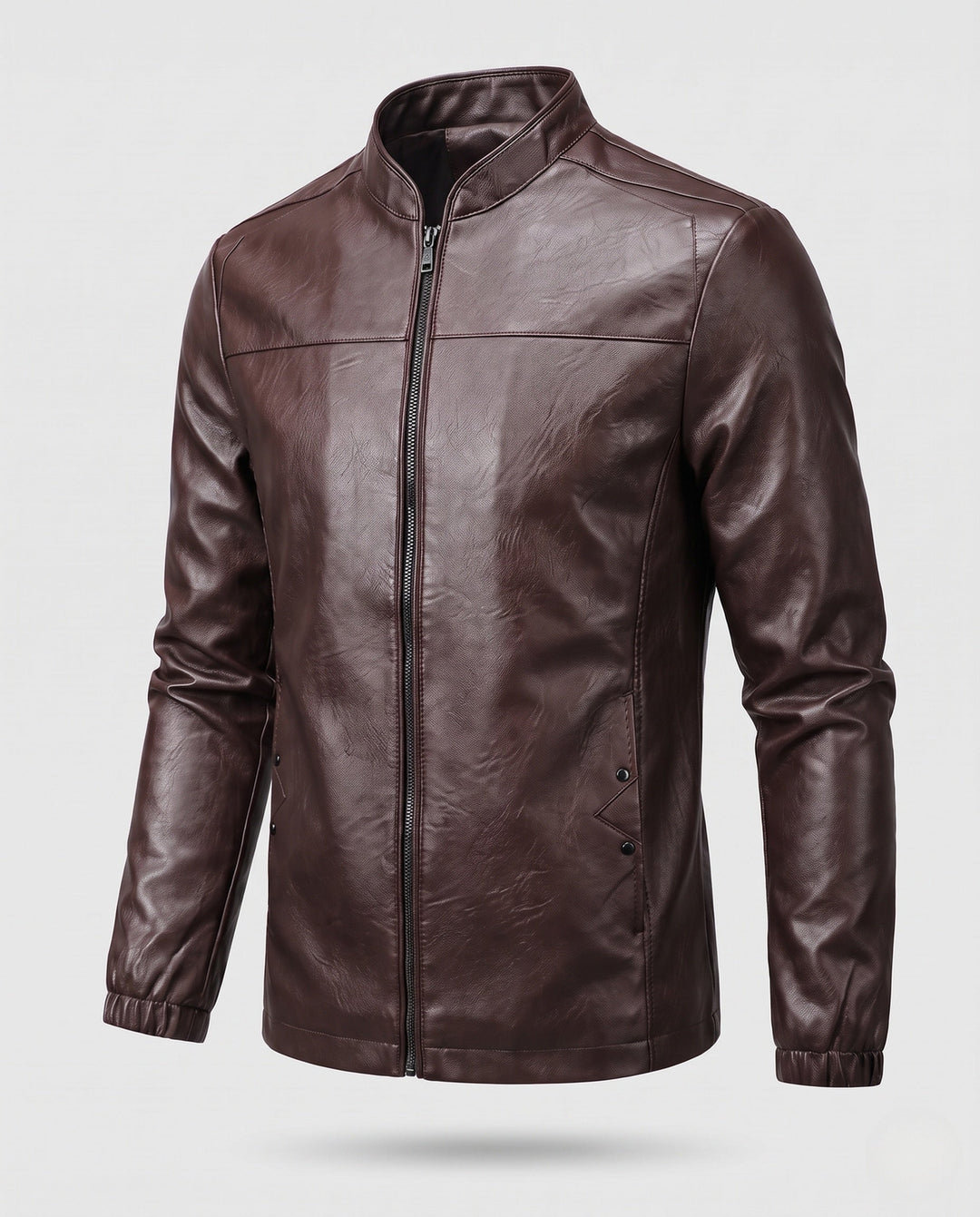Herr Fashion Läder Jacka