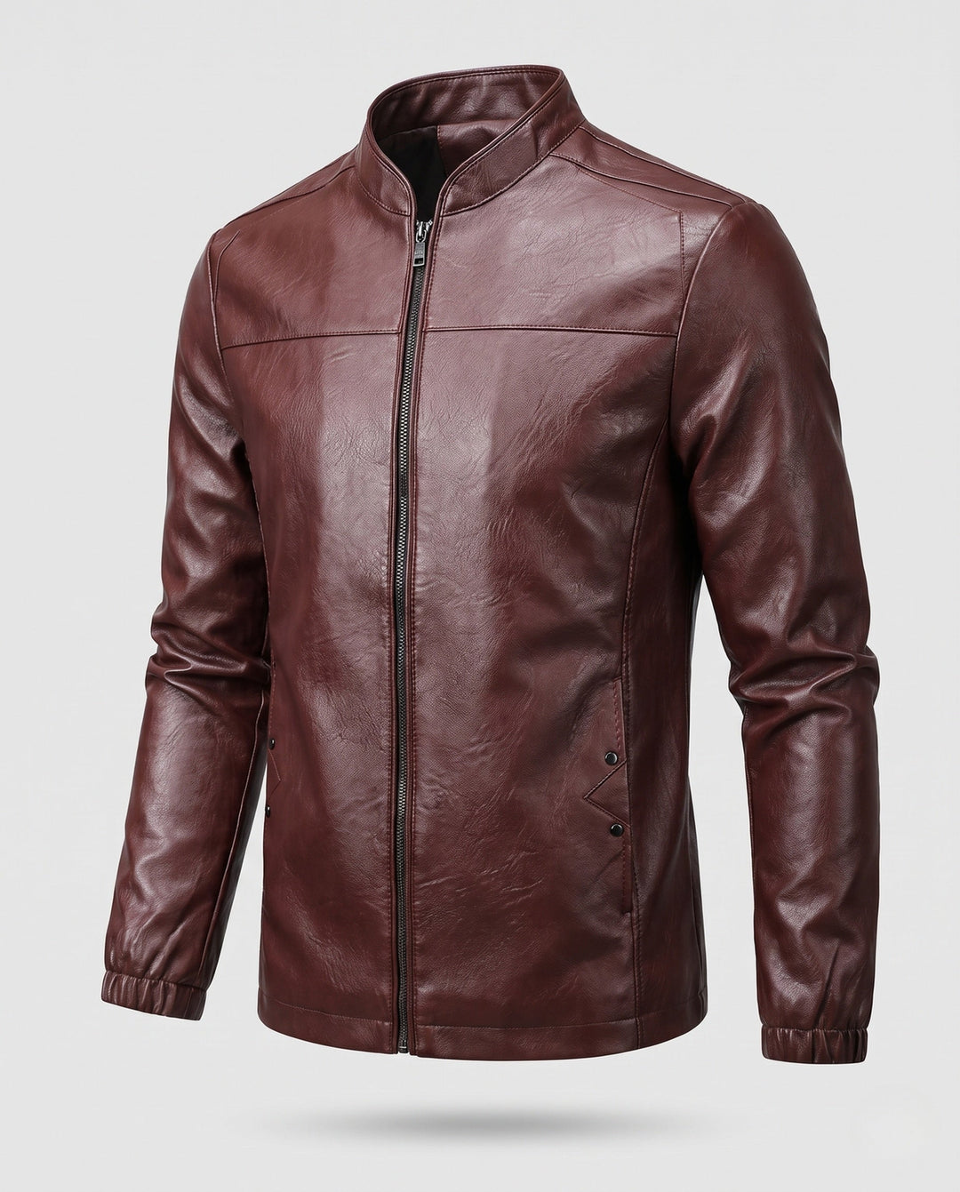 Herr Fashion Läder Jacka
