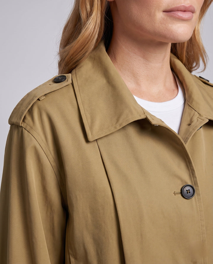 Dam kort skärning Boxy Blouson jacka med skjortkrage och Epaulets