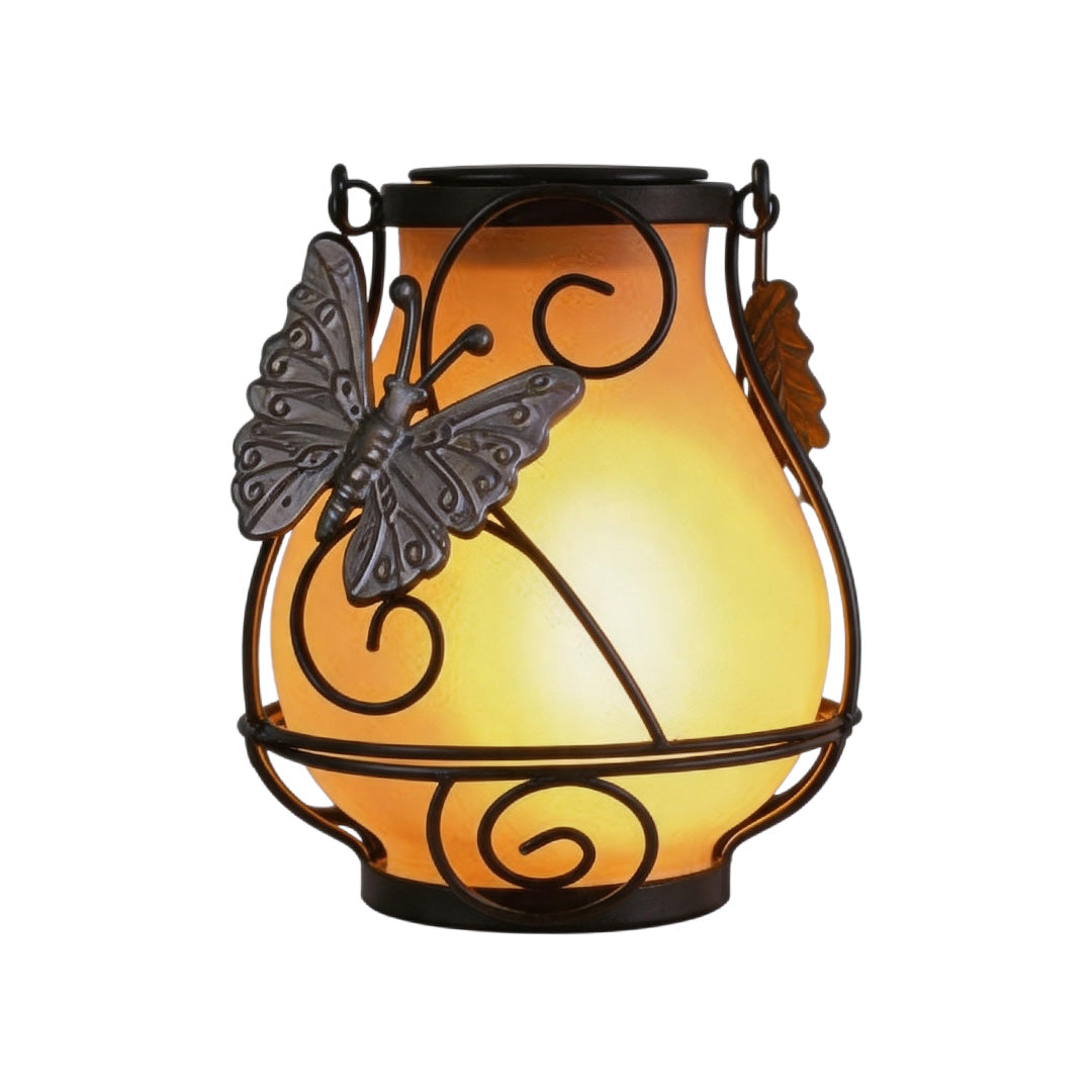 【4 PCS】Grå Utomhuslamphängande Flamma-Inspirerad Insektsljus