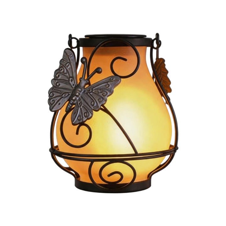 【4 PCS】Grå Utomhuslamphängande Flamma-Inspirerad Insektsljus