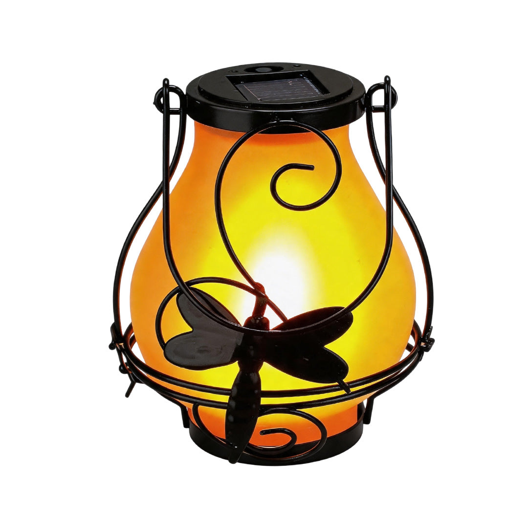 【4 PCS】Grå Utomhuslamphängande Flamma-Inspirerad Insektsljus