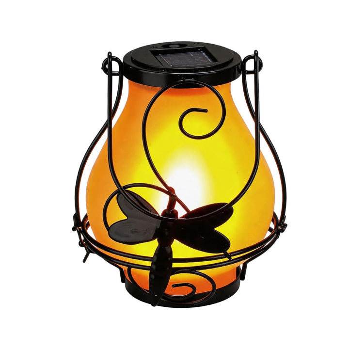 【4 PCS】Grå Utomhuslamphängande Flamma-Inspirerad Insektsljus
