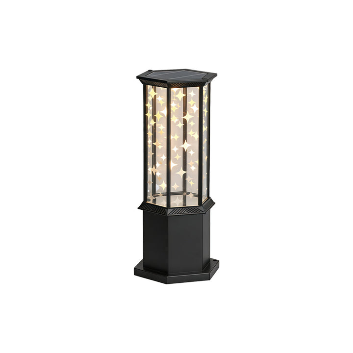 Bollard Solarlampa Modern Metall Utomhus Landskapsbelysning