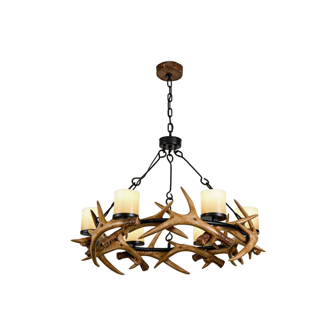 Modern Hornkrona Vintage Metall Taklampa