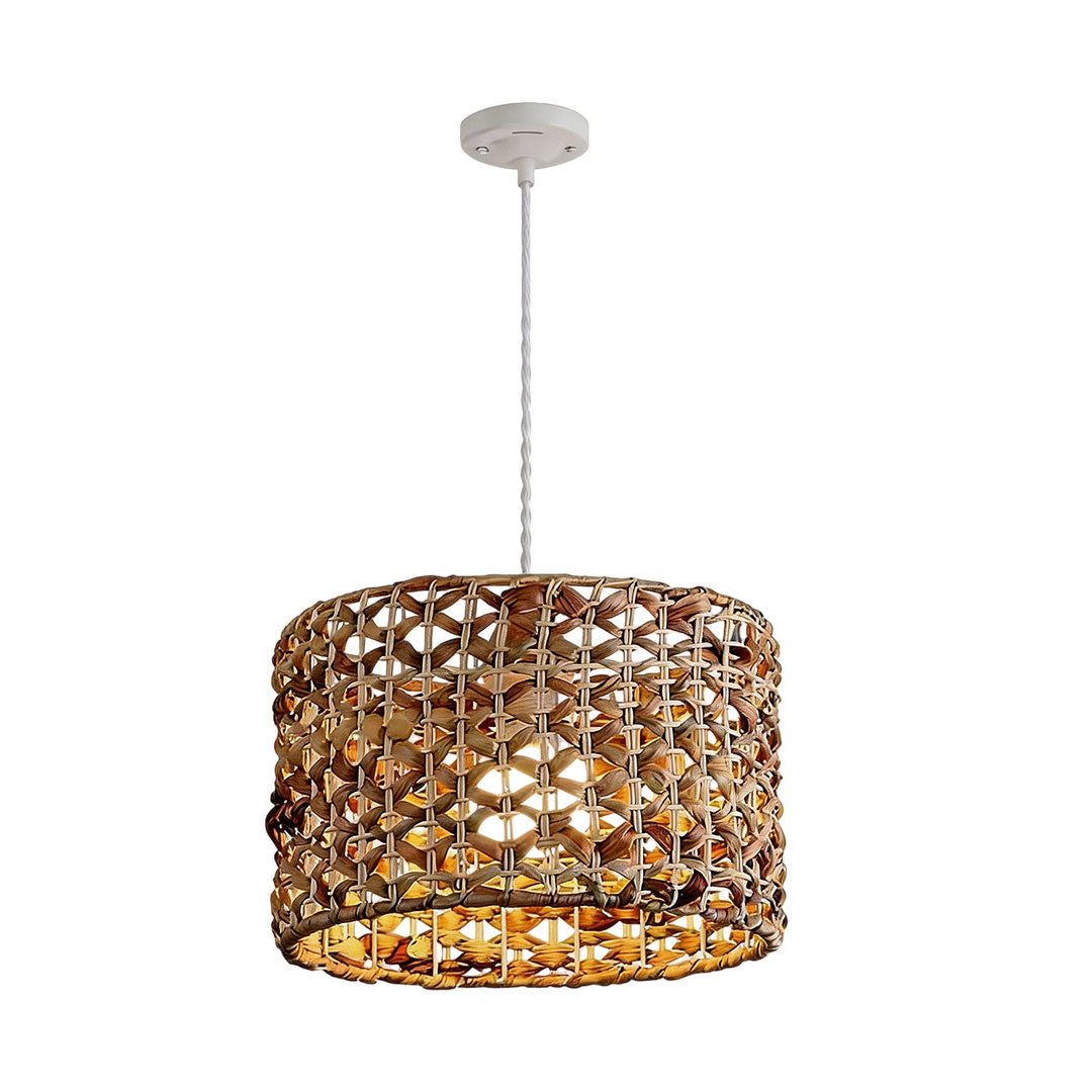 Rattan Wicker Pendellampa Nordisk Metall Taklampa