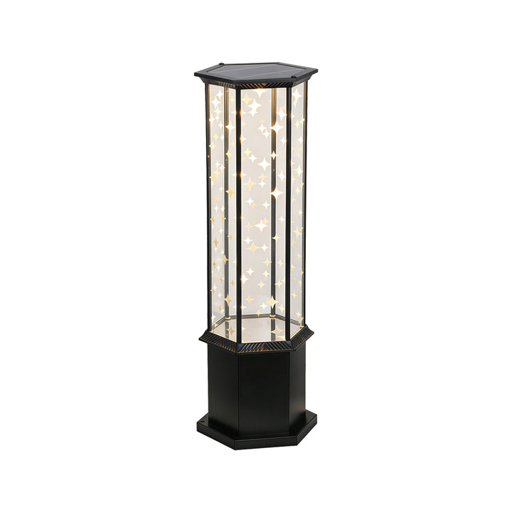 Bollard Solarlampa Modern Metall Utomhus Landskapsbelysning