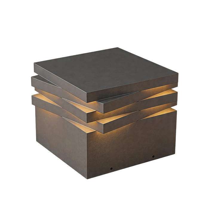 Grindstolpe Solpelarlampa Modern Utomhus Landskapsbelysning