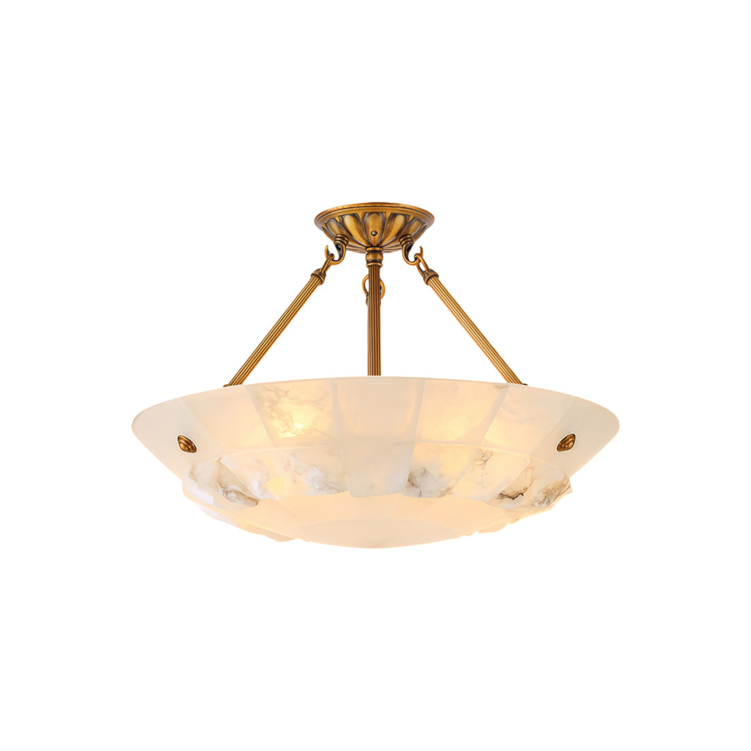 Modern kandelaber i mässing, europeisk stil, marmor taklampa