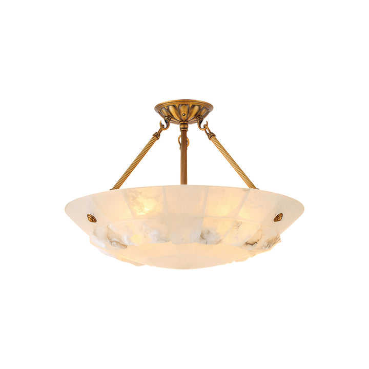 Modern kandelaber i mässing, europeisk stil, marmor taklampa