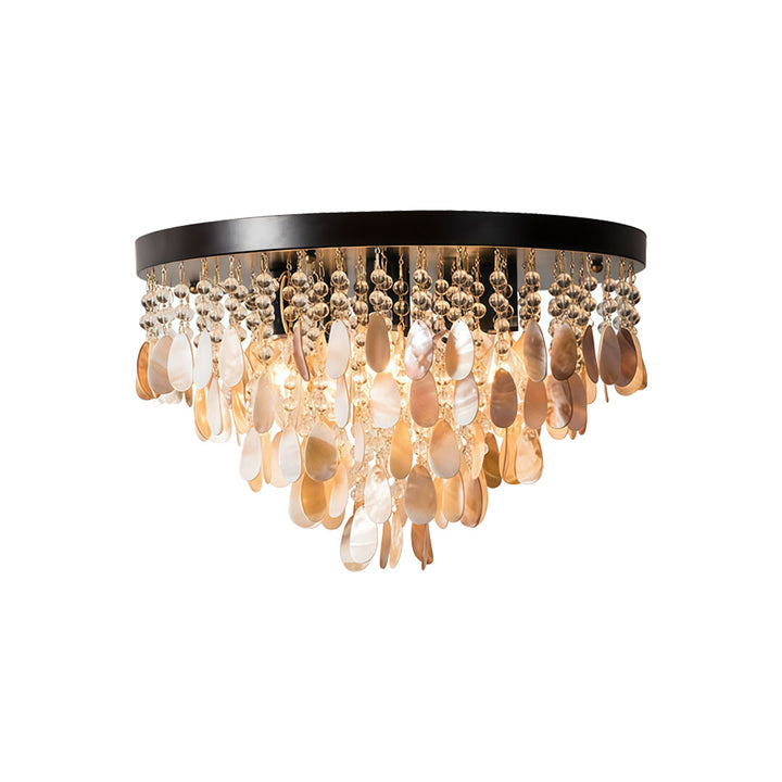 Skal Flush Mount Lampa Amerikansk Stil Kristall Taklampa
