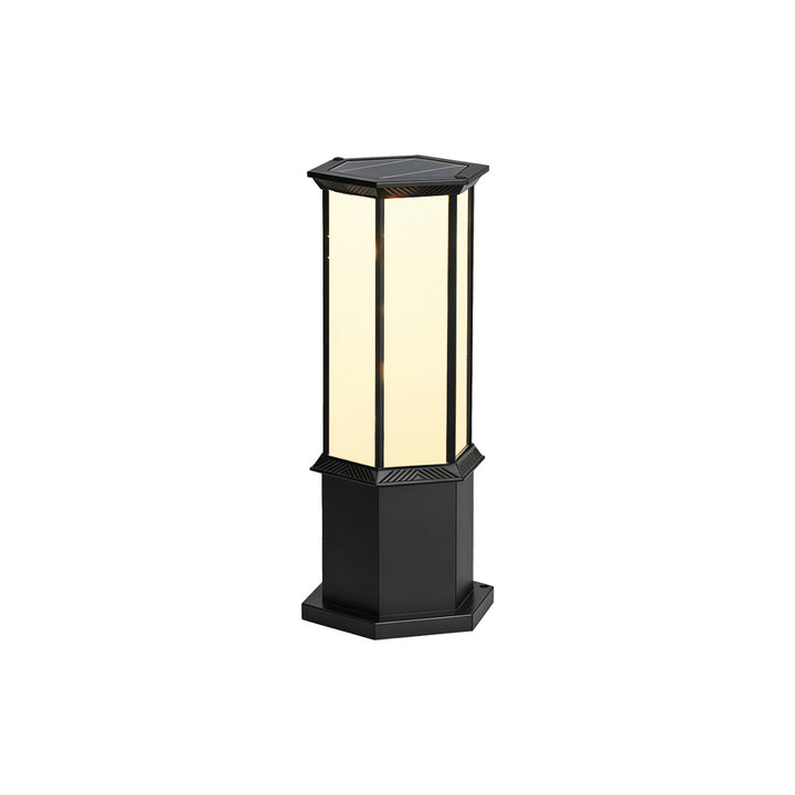 Bollard Solarlampa Modern Metall Utomhus Landskapsbelysning