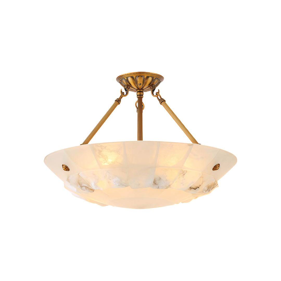 Modern kandelaber i mässing, europeisk stil, marmor taklampa