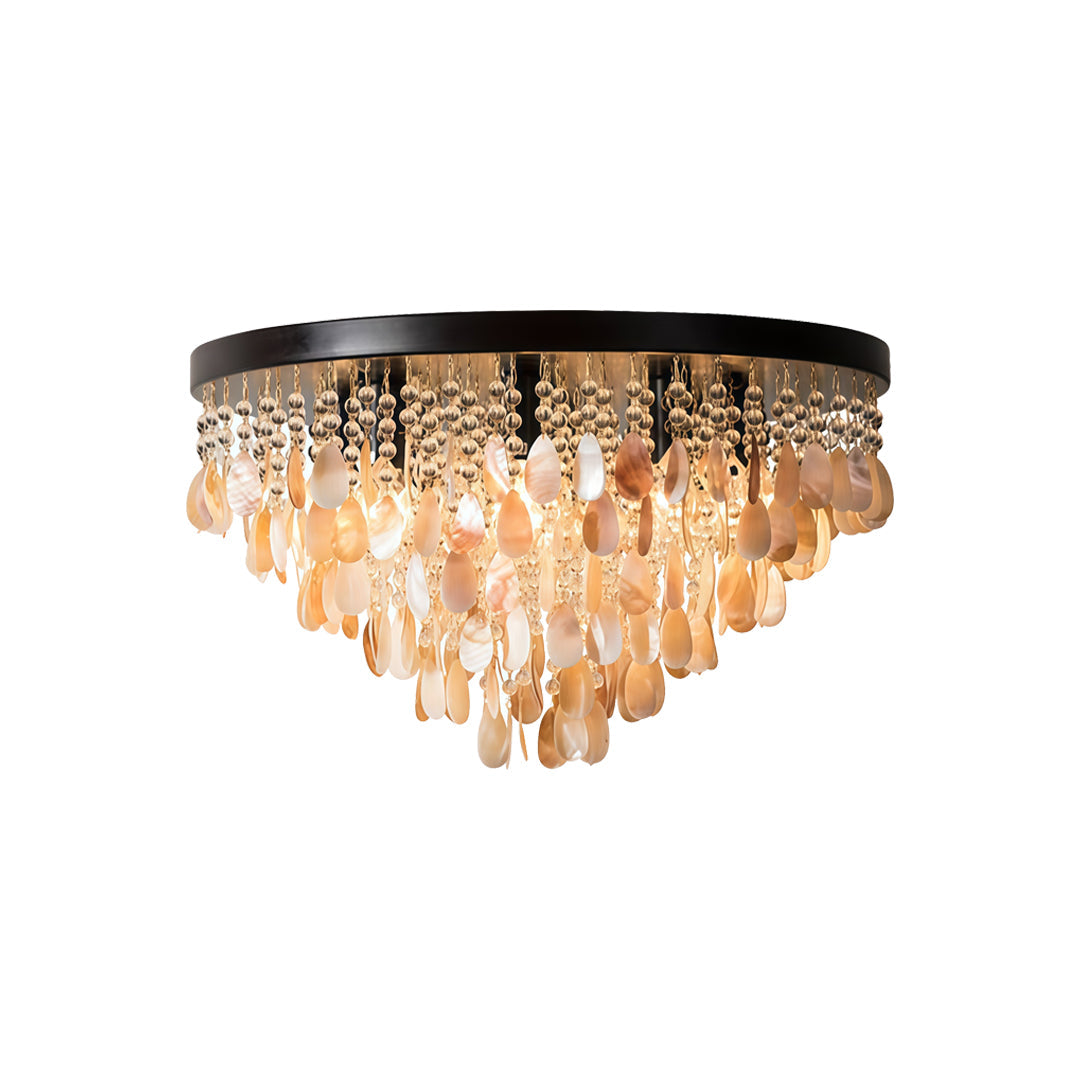 Skal Flush Mount Lampa Amerikansk Stil Kristall Taklampa