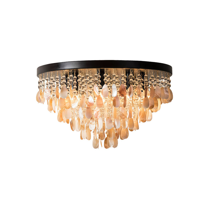 Skal Flush Mount Lampa Amerikansk Stil Kristall Taklampa