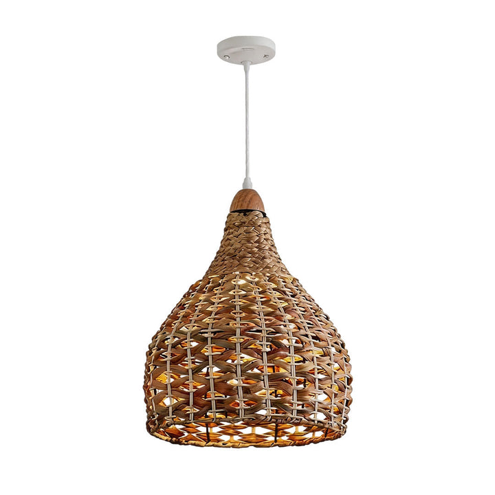 Rattan Wicker Pendellampa Nordisk Metall Taklampa