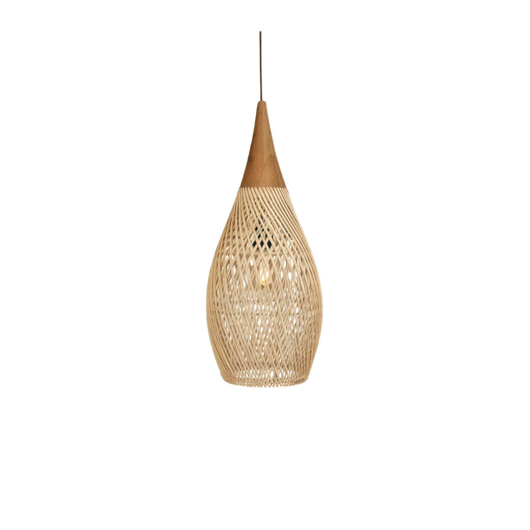 Vävda Ljuskronor Wabi-Sabi Rattan Taklampa
