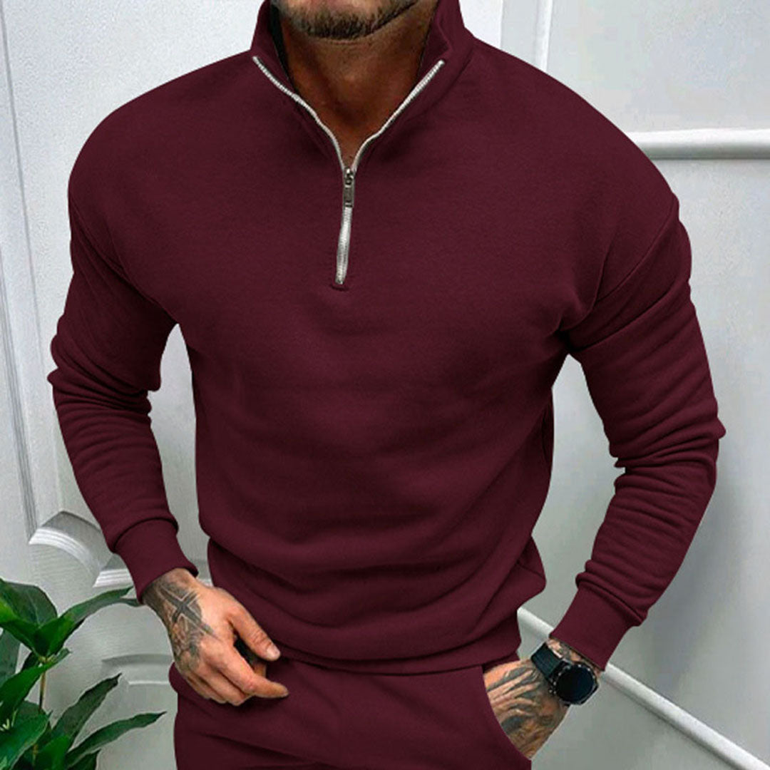 Herr Pullover Halv Dragkedja