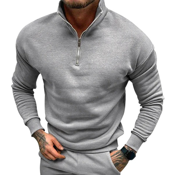 Herr Pullover Halv Dragkedja