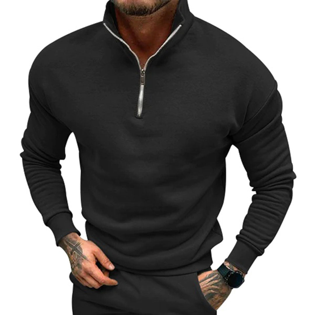 Herr Pullover Halv Dragkedja