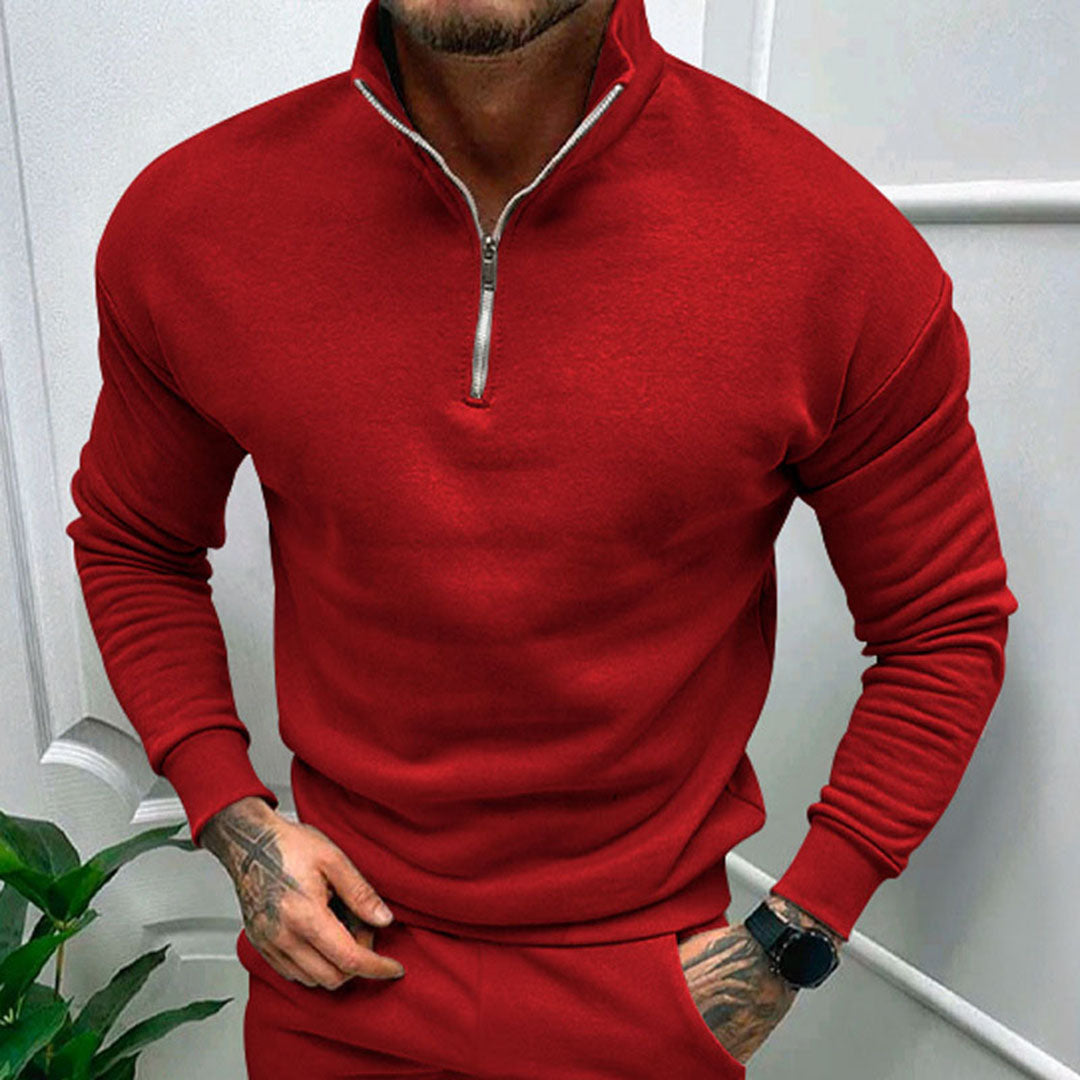 Herr Pullover Halv Dragkedja
