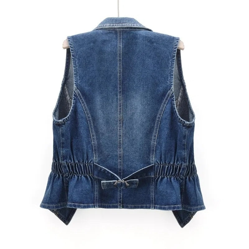 Dam’s casual Sleeveless Open Front väst