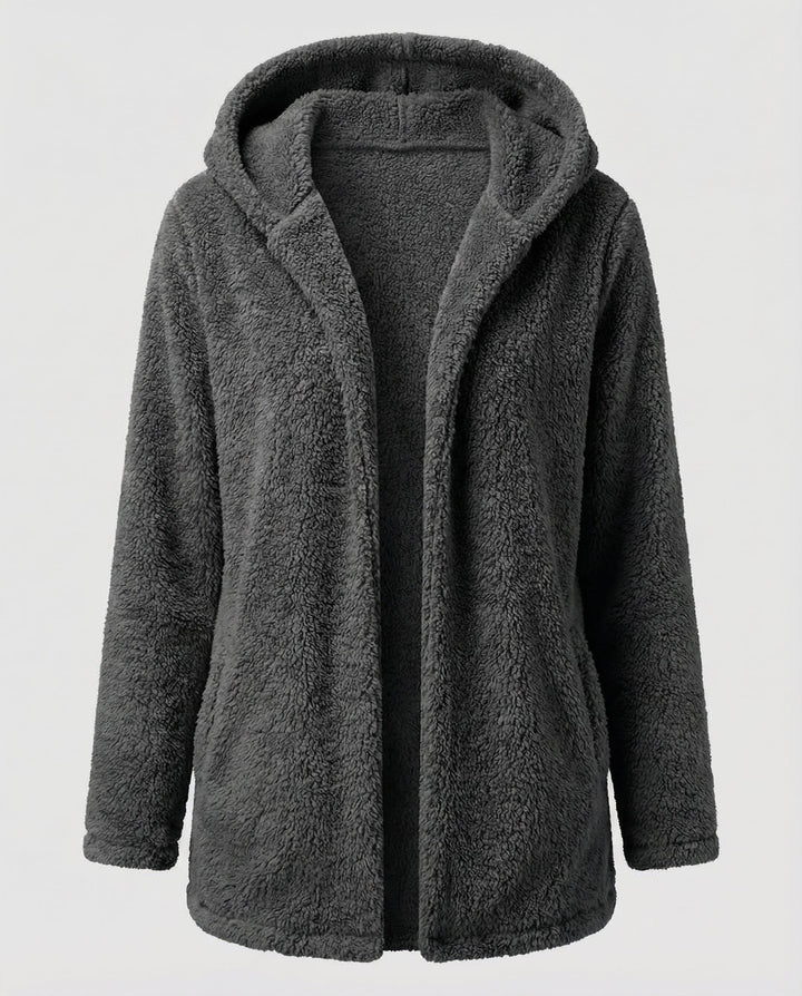 Teddy Fleece Jacka Dam Lång