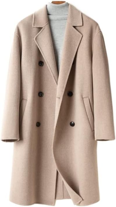 | Dam Lång vinter Kappa i casual Chic Stil med slagkrage och Fickor