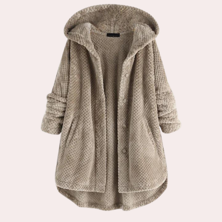 | Dam värm Fleece Jacka med huva och Långa ärmar
