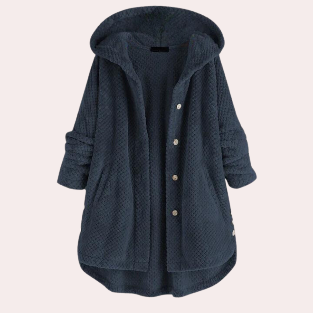 | Dam värm Fleece Jacka med huva och Långa ärmar