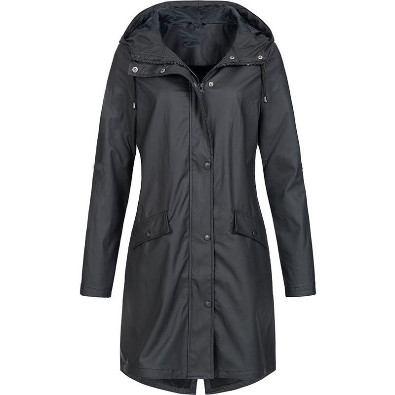 | regnjacka Dam - stilren med huva Jacka