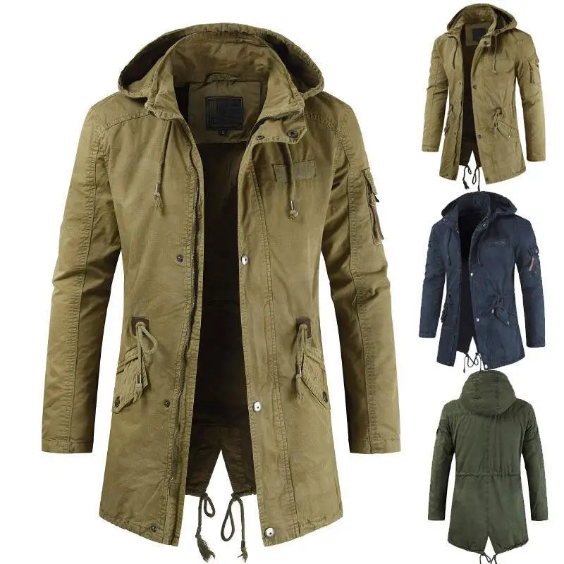 Herr Parka Fleece - Bekväm Vindjacka