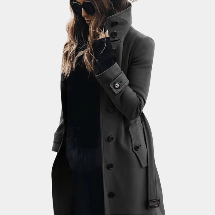 | Dam elegant värm trenchkappa
