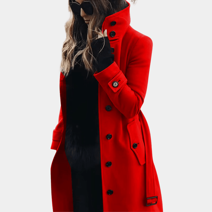 | Dam elegant värm trenchkappa