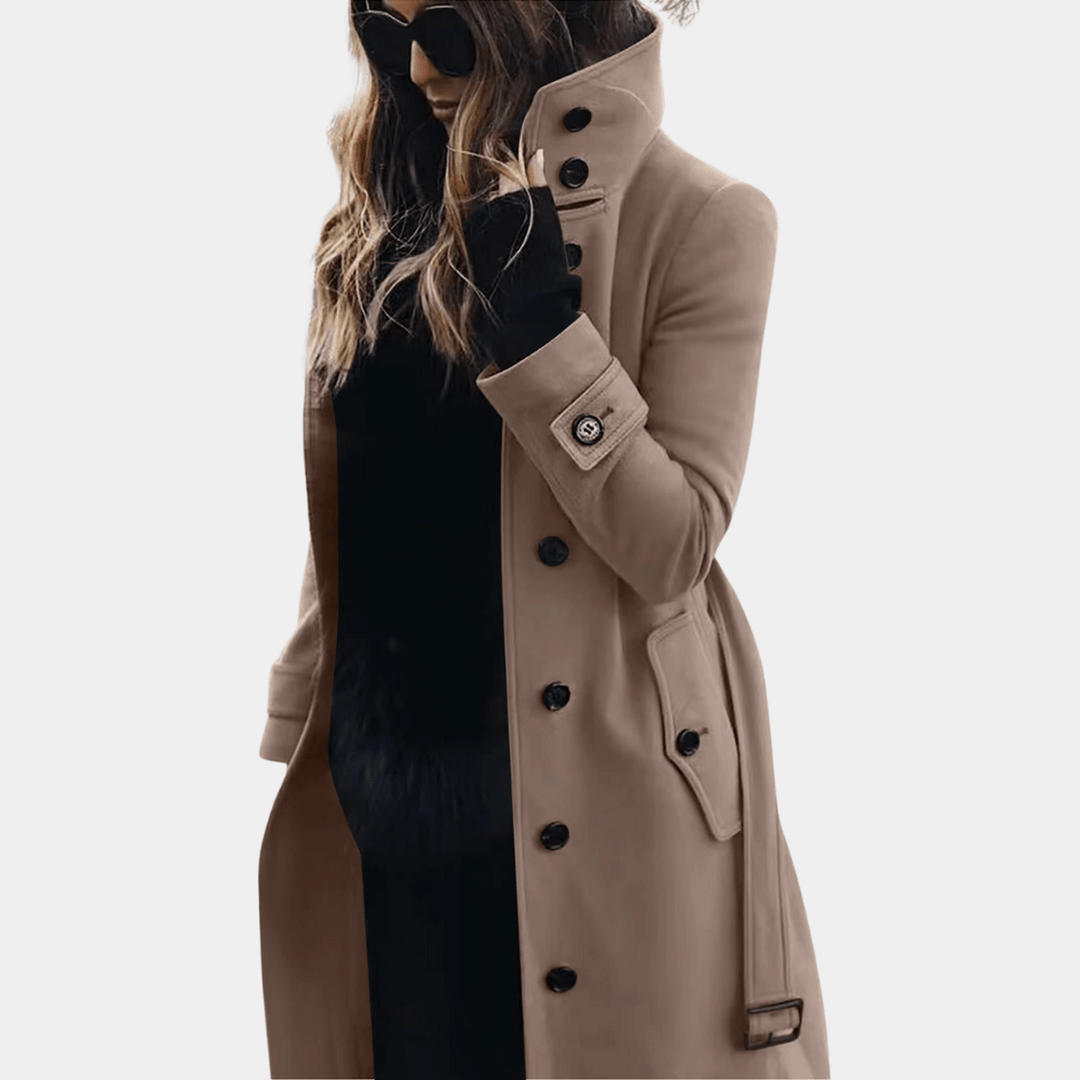| Dam elegant värm trenchkappa