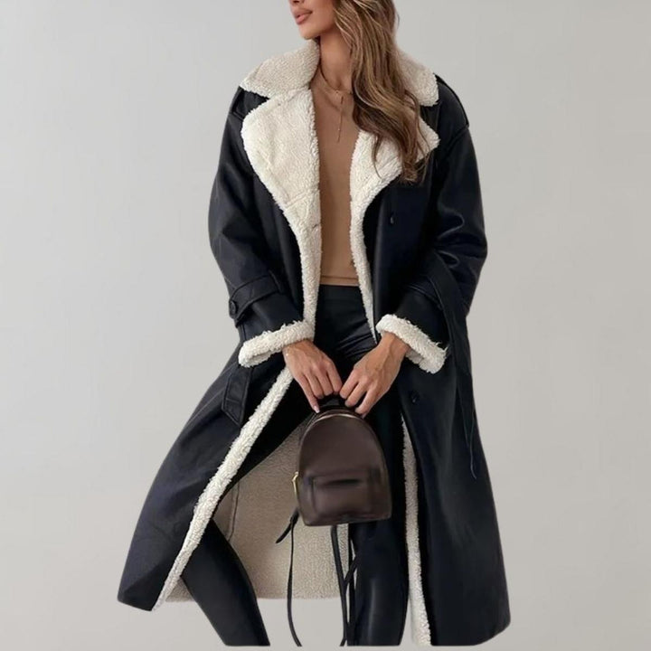 | Dam elegant vinterjacka med mjuk fleecefoder