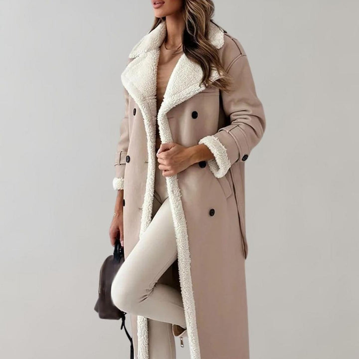 | Dam elegant vinterjacka med mjuk fleecefoder