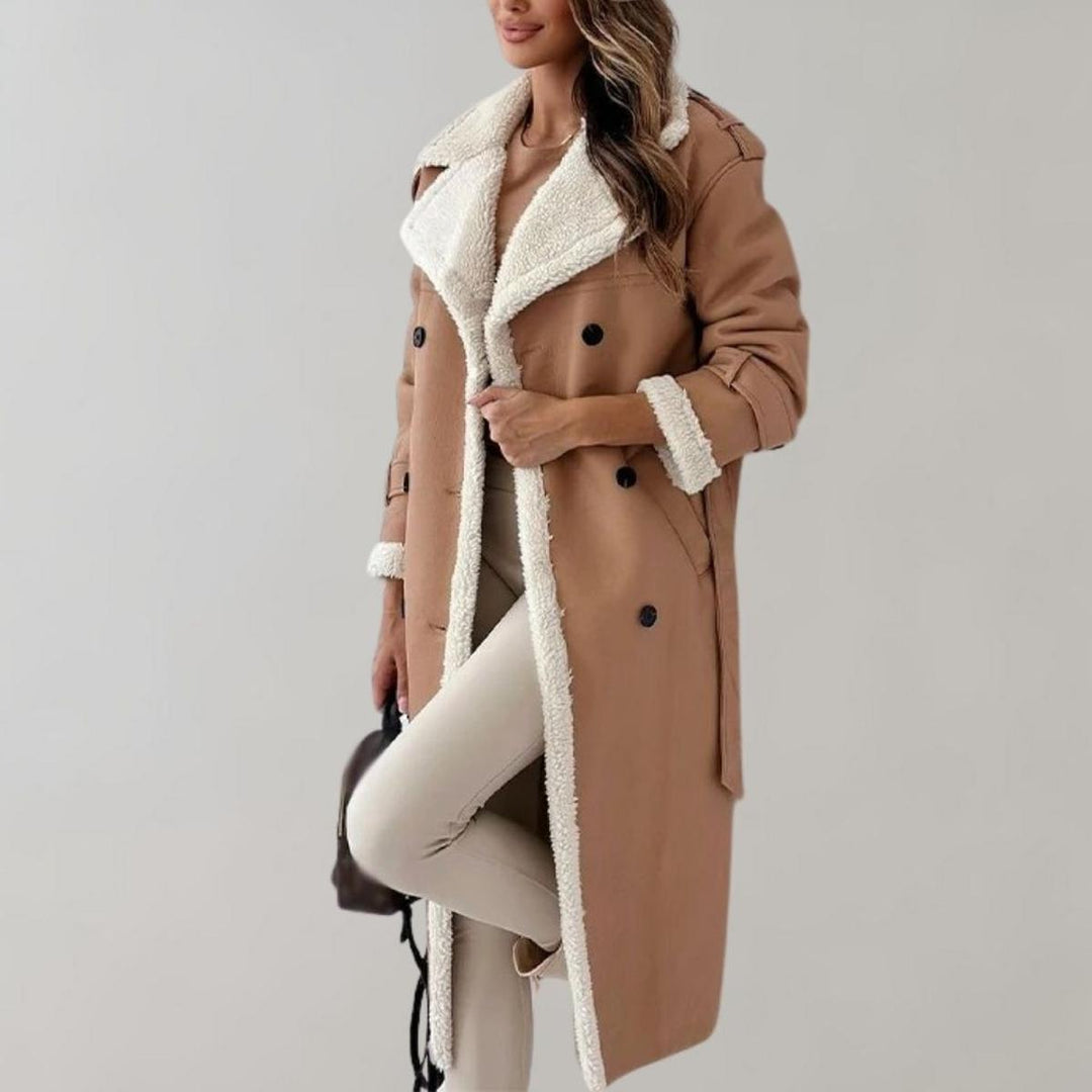 | Dam elegant vinterjacka med mjuk fleecefoder