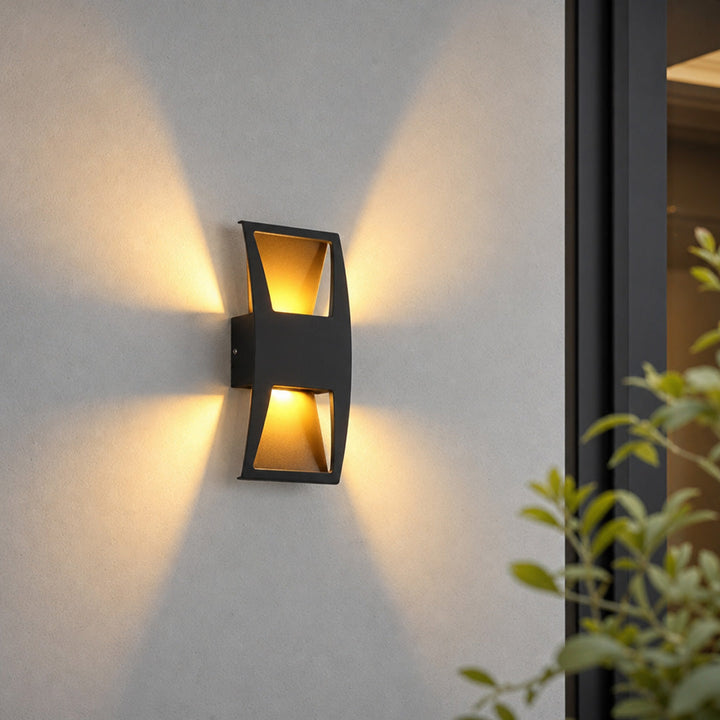 Vägglampa 4-vägs Modern Utomhus Vattentät Metallampa