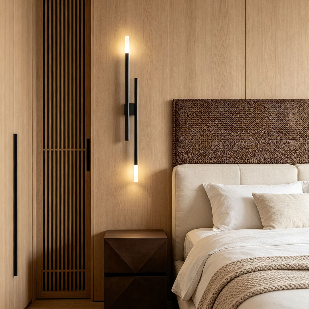Modern Linjär Vägglampa Lyx H65 Solid Koppar Ljus