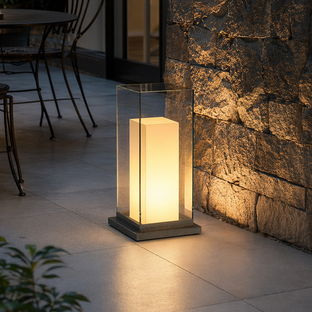 Kvadratisk Bollard Lampa Utomhus LED Landskapsbelysning