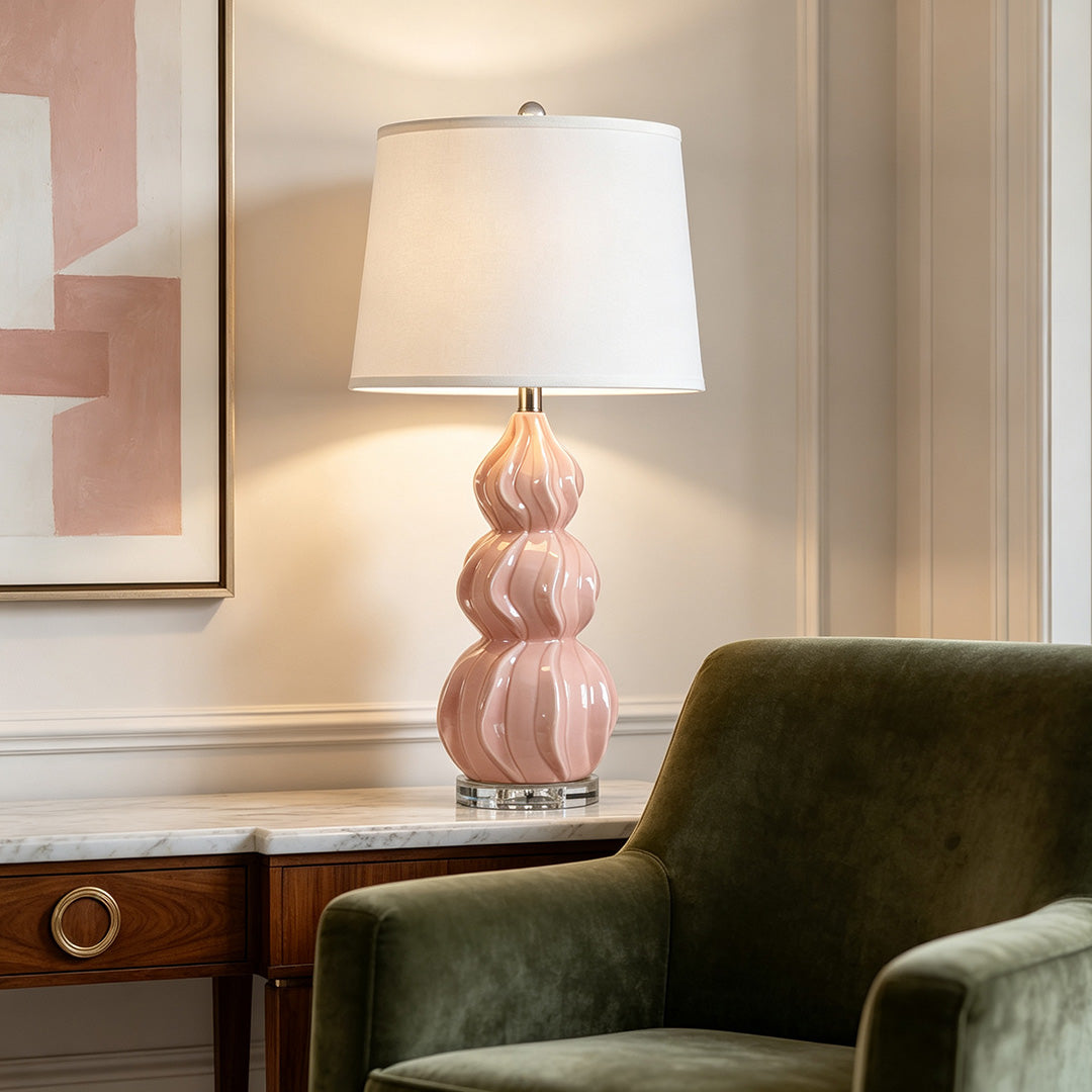 Gourd Bordslampa Amerikansk Minimalistisk Keramisk Accentlampa