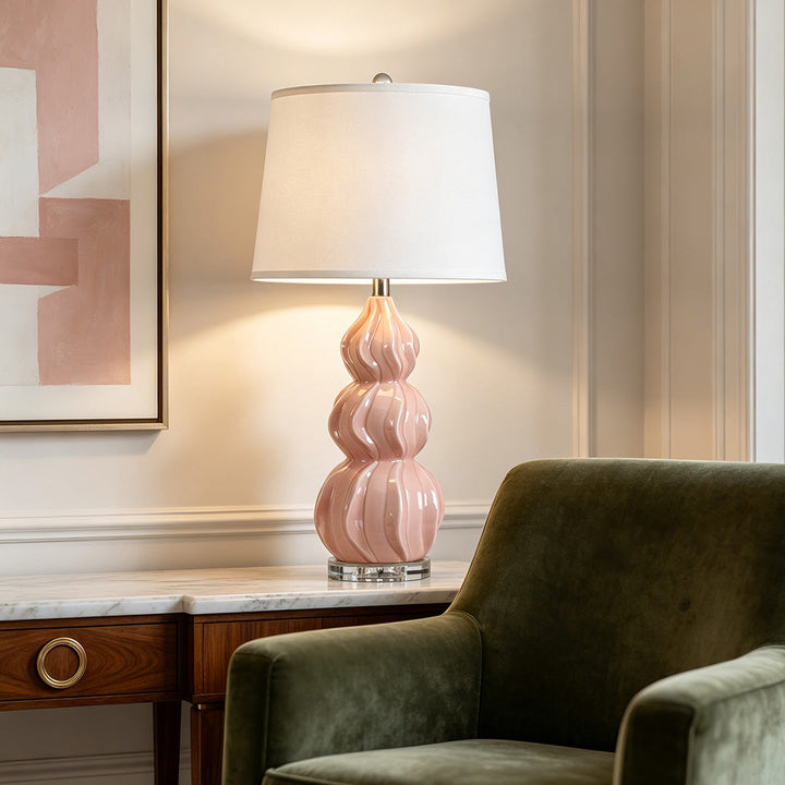 Gourd Bordslampa Amerikansk Minimalistisk Keramisk Accentlampa