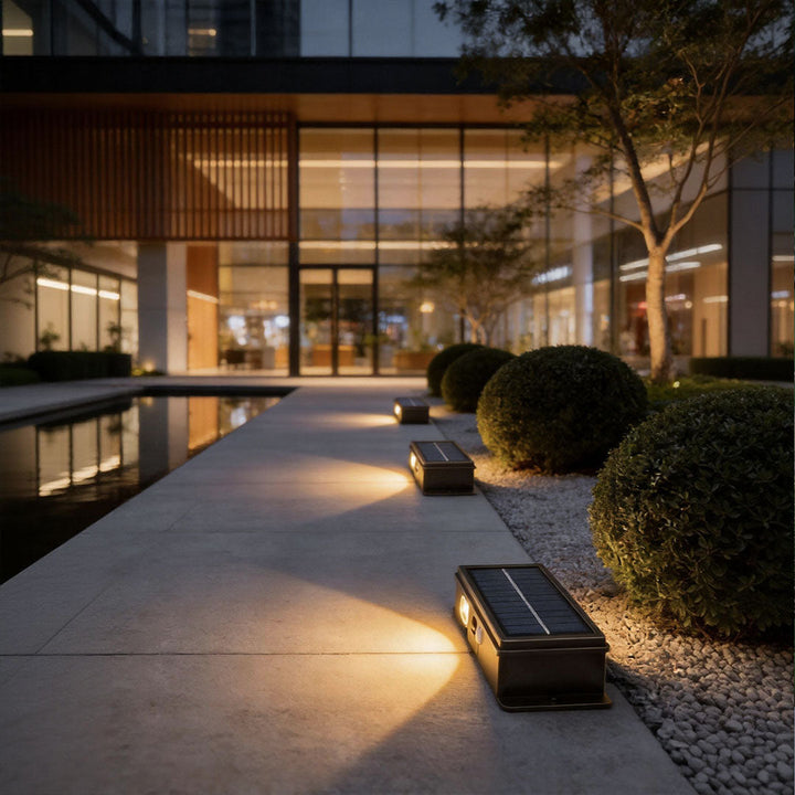 【2 ST】Utomhus Solar Deck Lampor LED In-Ground Landskapsbelysning