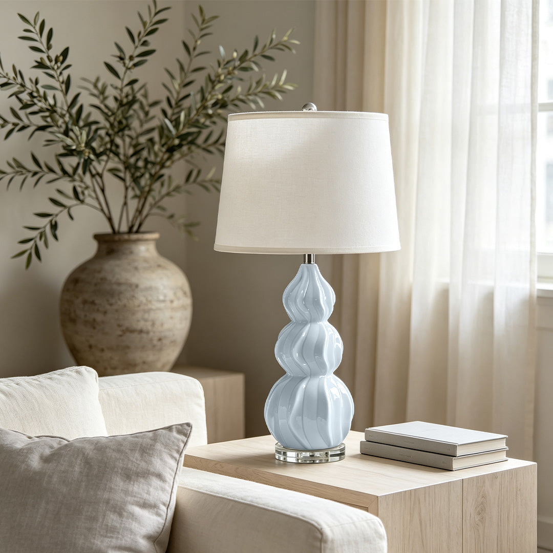 Gourd Bordslampa Amerikansk Minimalistisk Keramisk Accentlampa