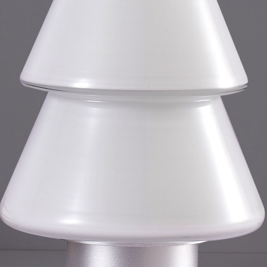 Vit samtida bordslampa Cedar julgran bordslampa