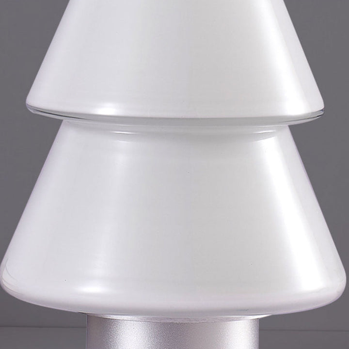 Vit samtida bordslampa Cedar julgran bordslampa