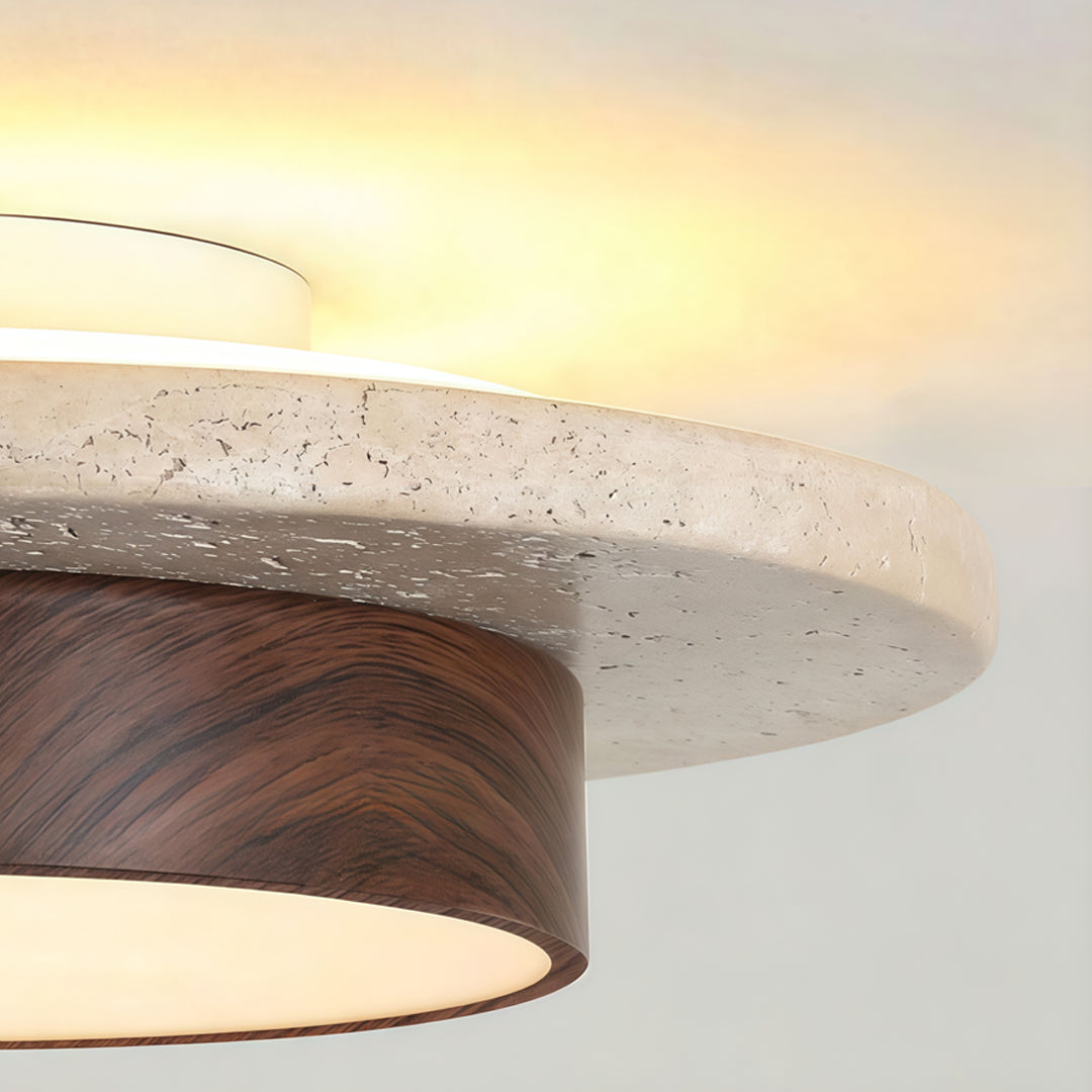 Vintage Flush Mount Light Fixtures Travertine Ceiling Light